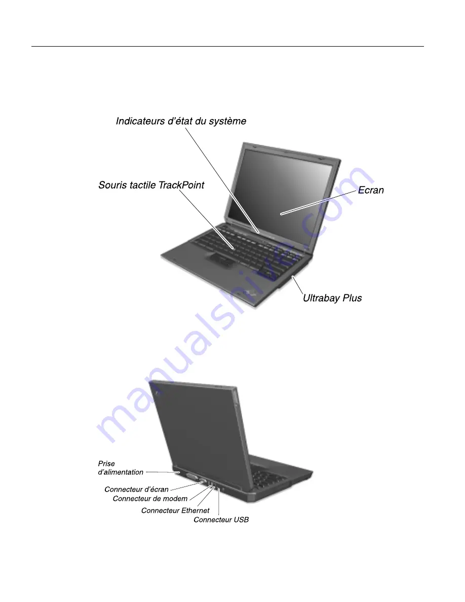 Lenovo ThinkPad R30 (French) Manual De Maintenance Et D’Identification Des Incidents Download Page 18