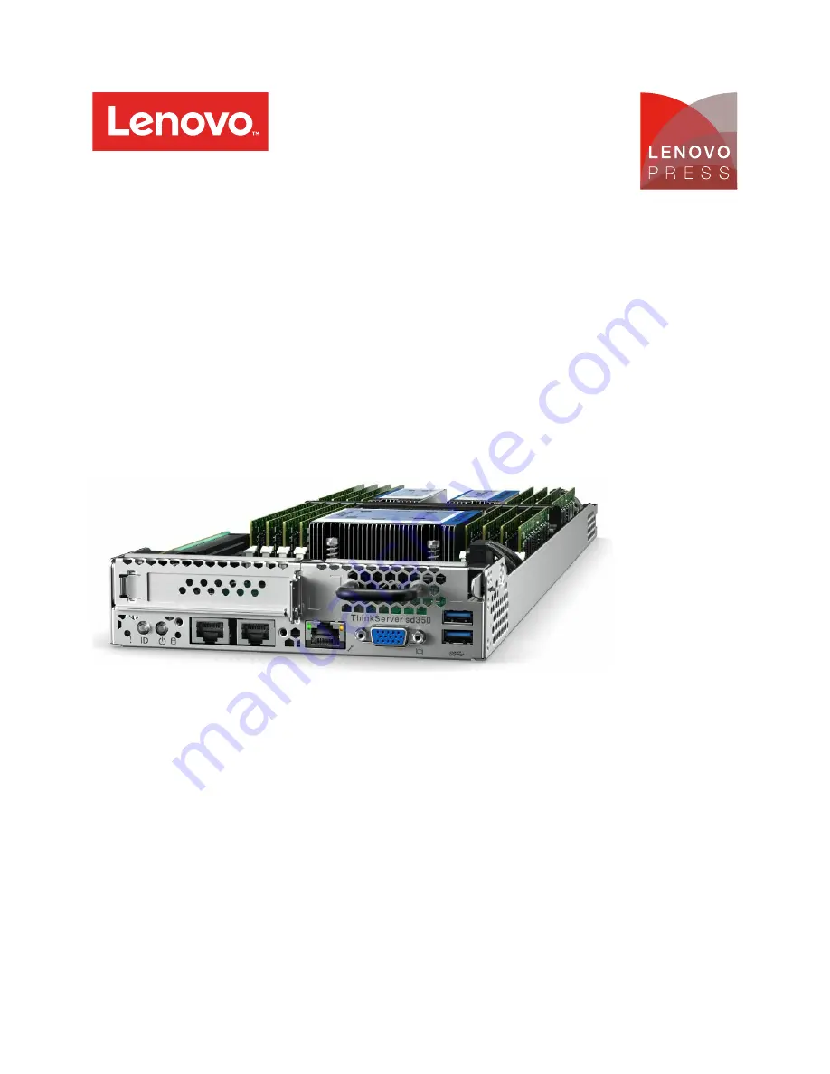 Lenovo ThinkServer sd350 Product Manual Download Page 1