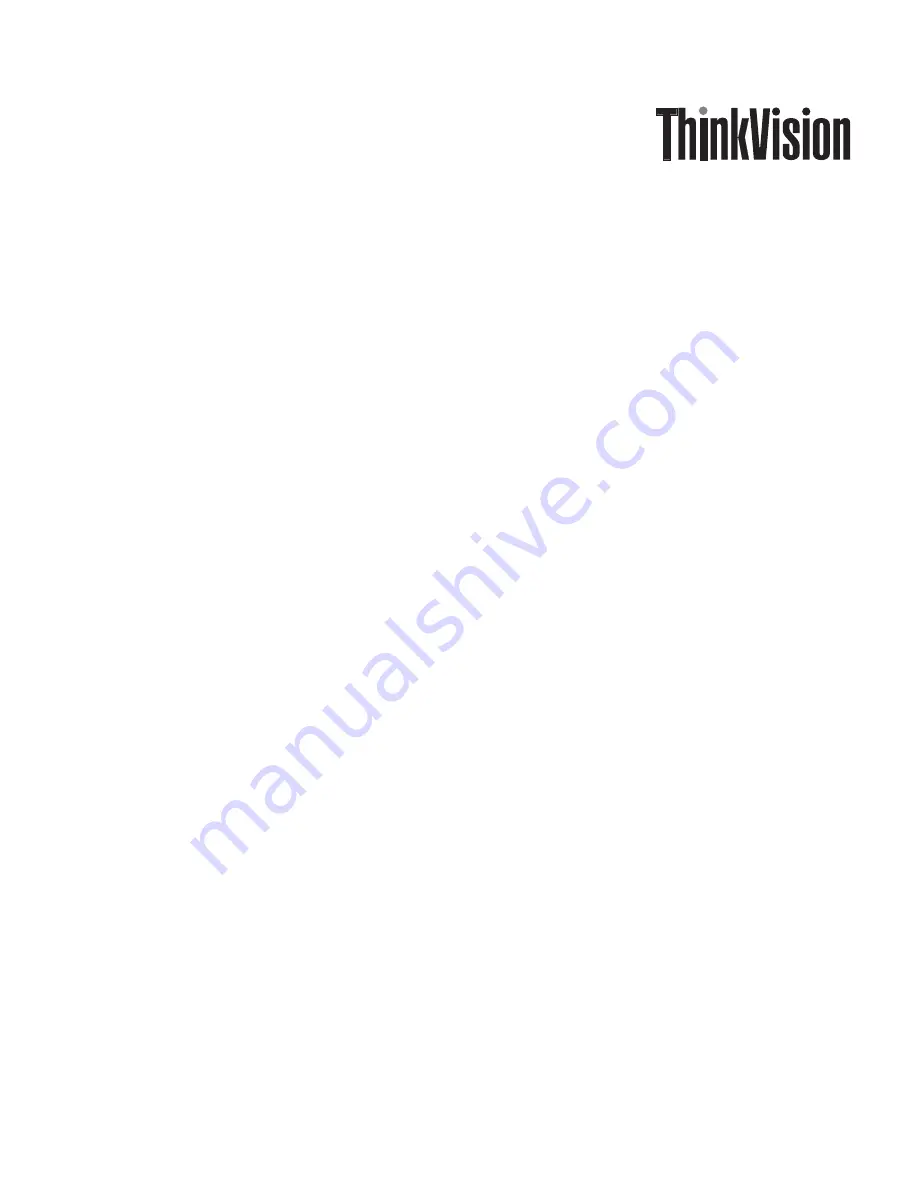 Lenovo ThinkVision E500 User Manual Download Page 1