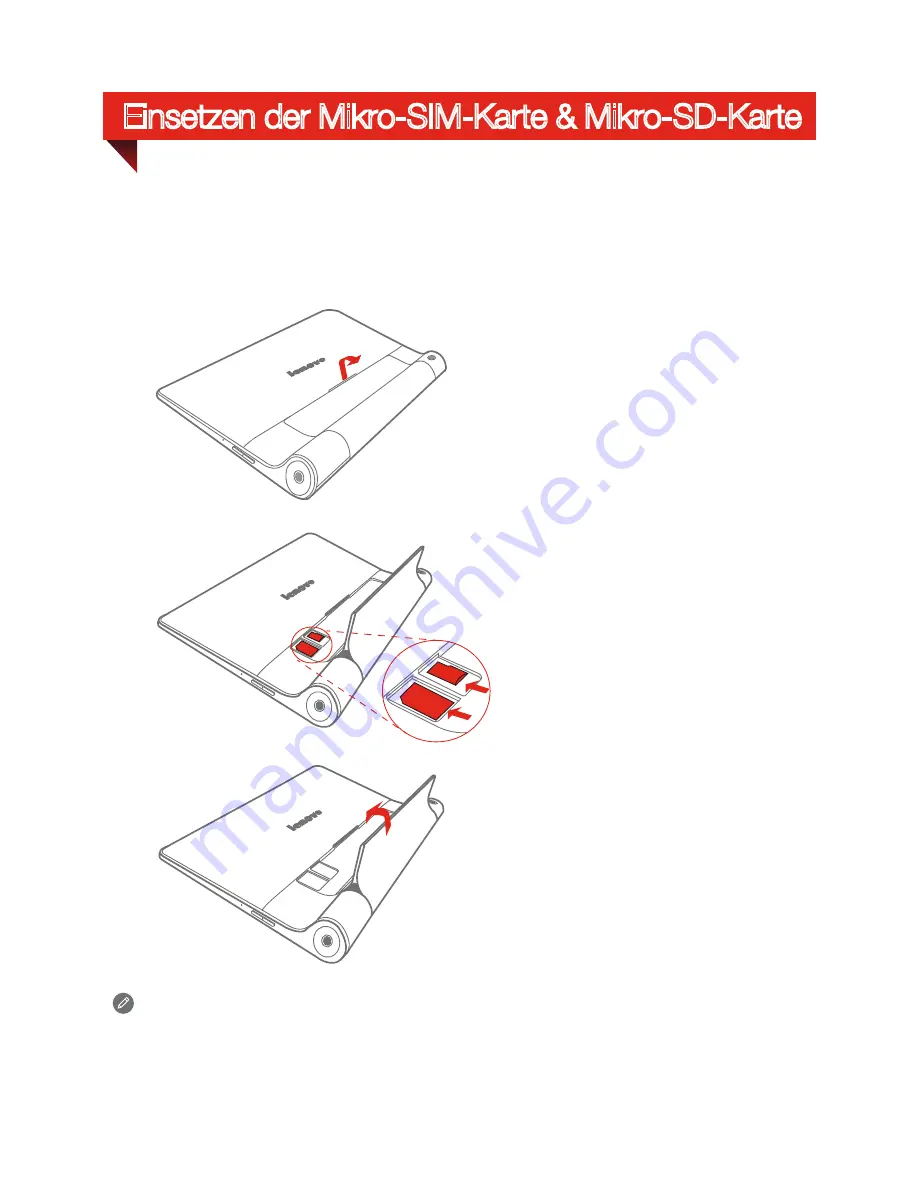 Lenovo YOGA TABLET 10 Quick Start Manual Download Page 10