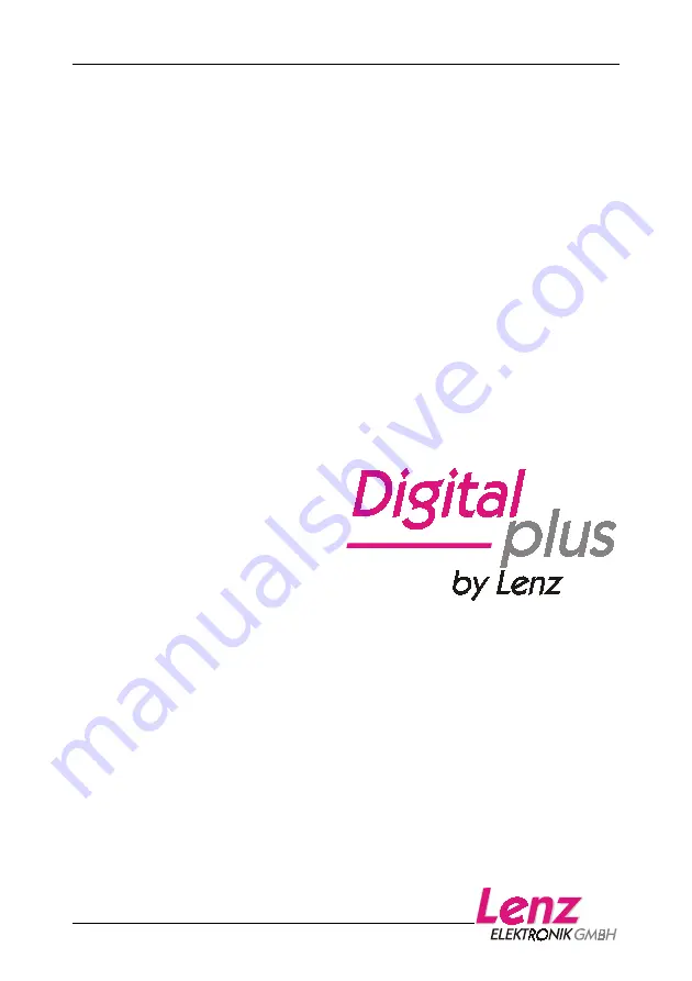 Lenz digital plus LI101F Manual Download Page 1