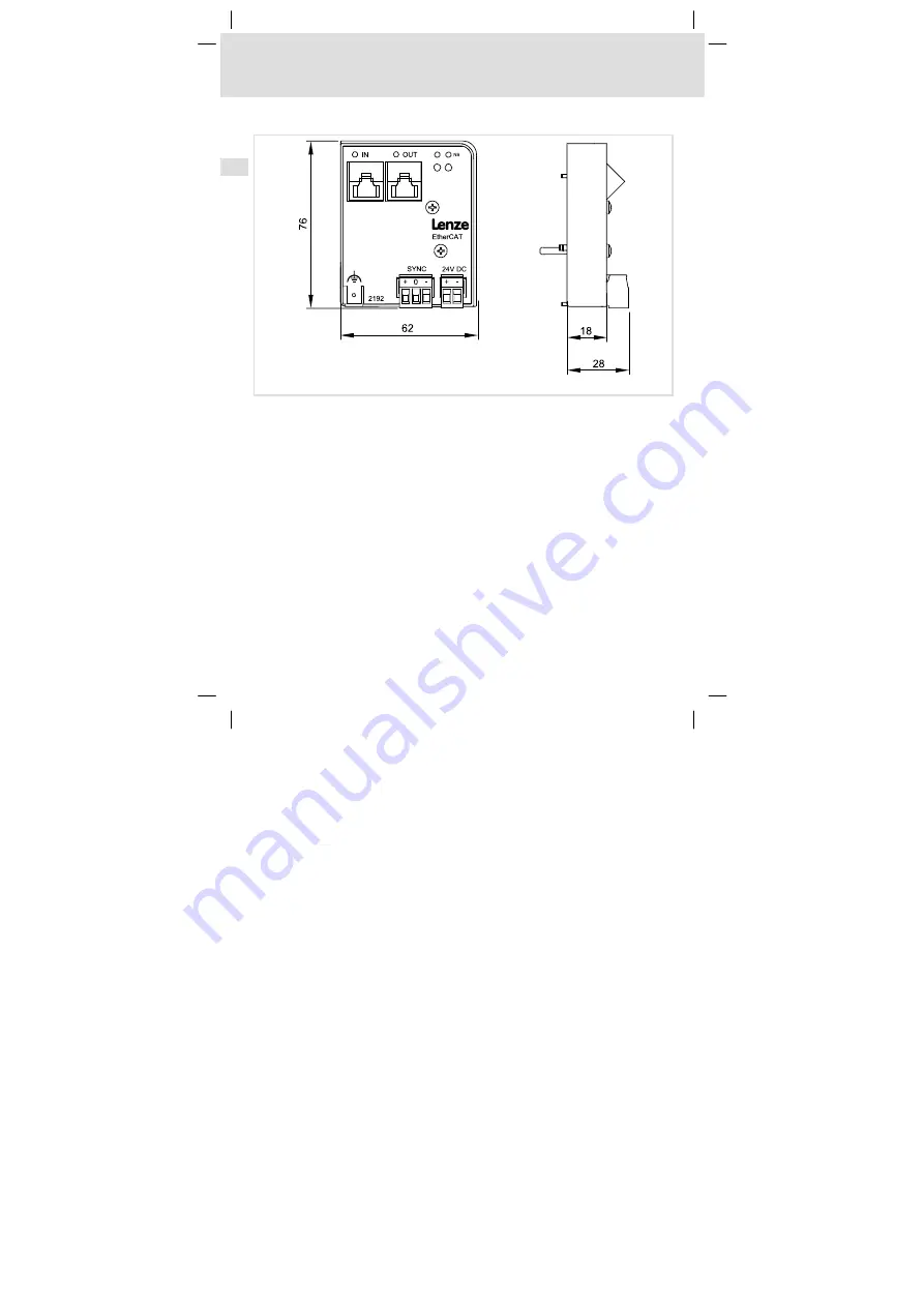 Lenze EMF2192IB Mounting Instructions Download Page 58