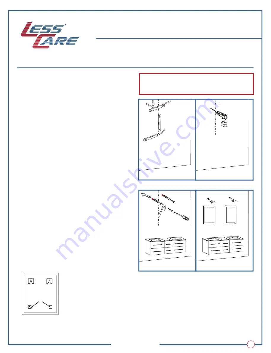 LessCare VANITY SET LV12-60 Installation Instructions Manual Download Page 7