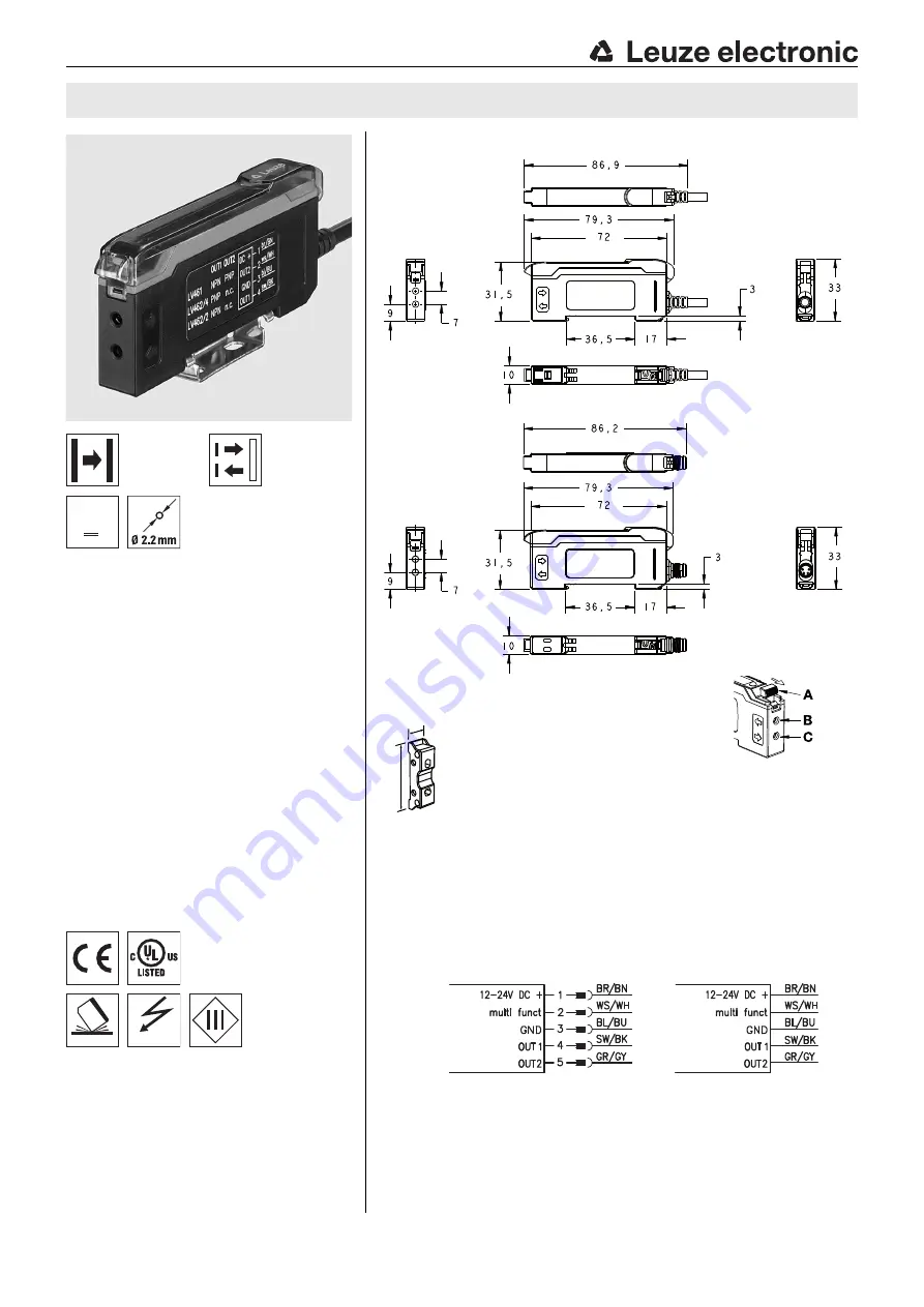 Leuze electronic 50133980 Manual Download Page 1