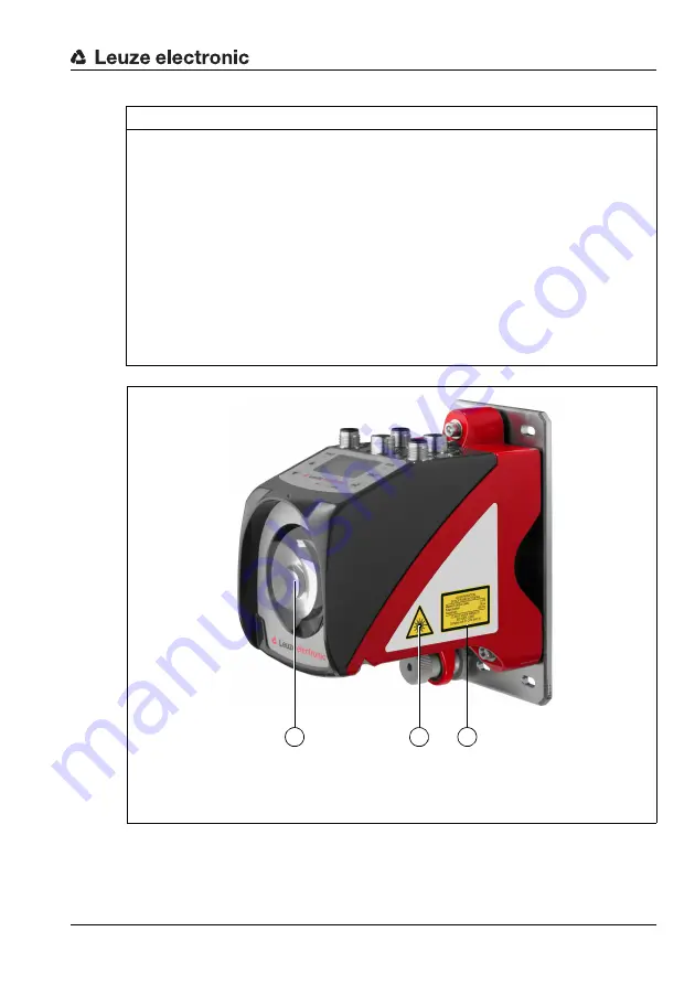 Leuze electronic AMS 307i 120 Operating Instructions Manual Download Page 12