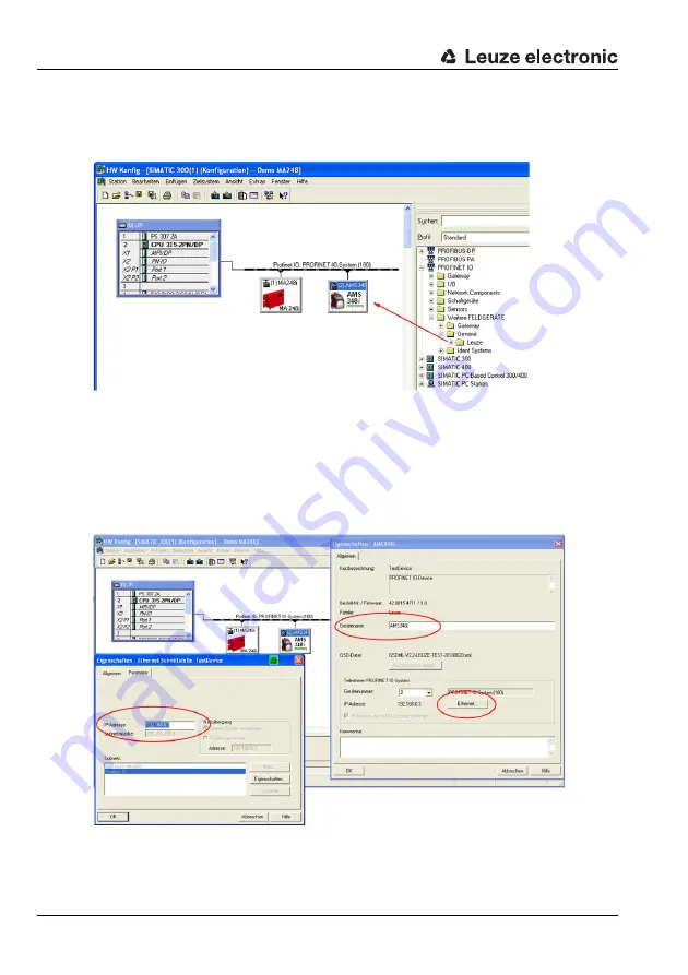 Leuze electronic AMS 348i SSI Скачать руководство пользователя страница 67