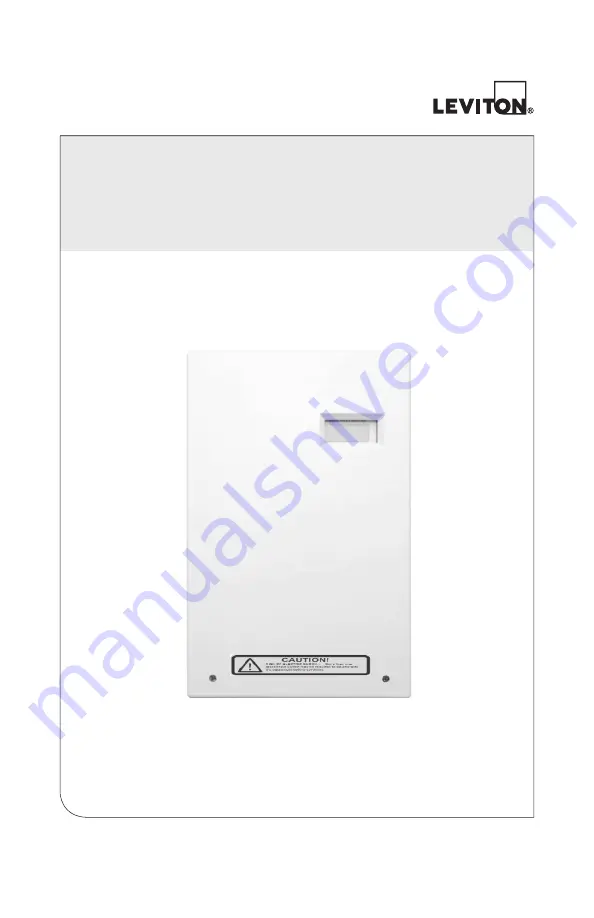 Leviton 6P201-C02 Installation Manual Download Page 1