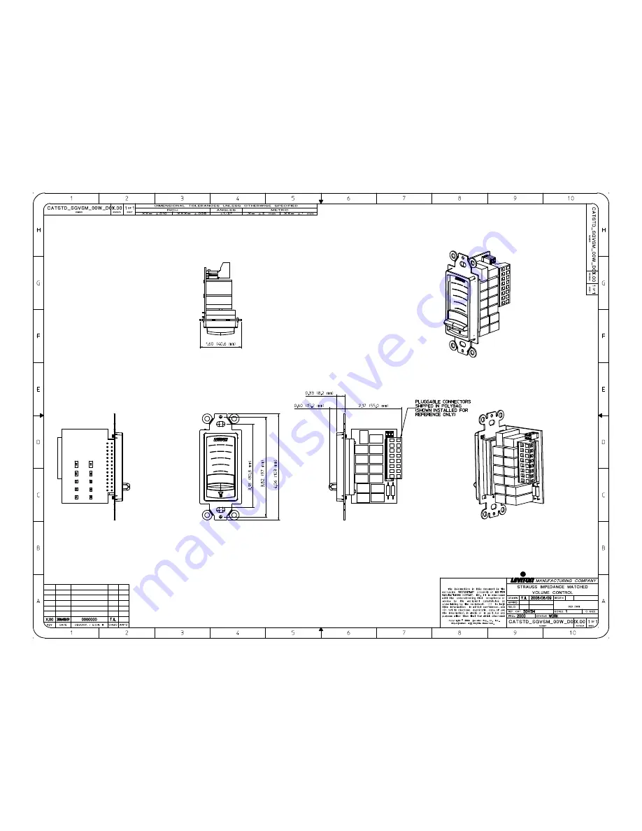 Leviton SGVSM-00W Dimension Manual Download Page 1