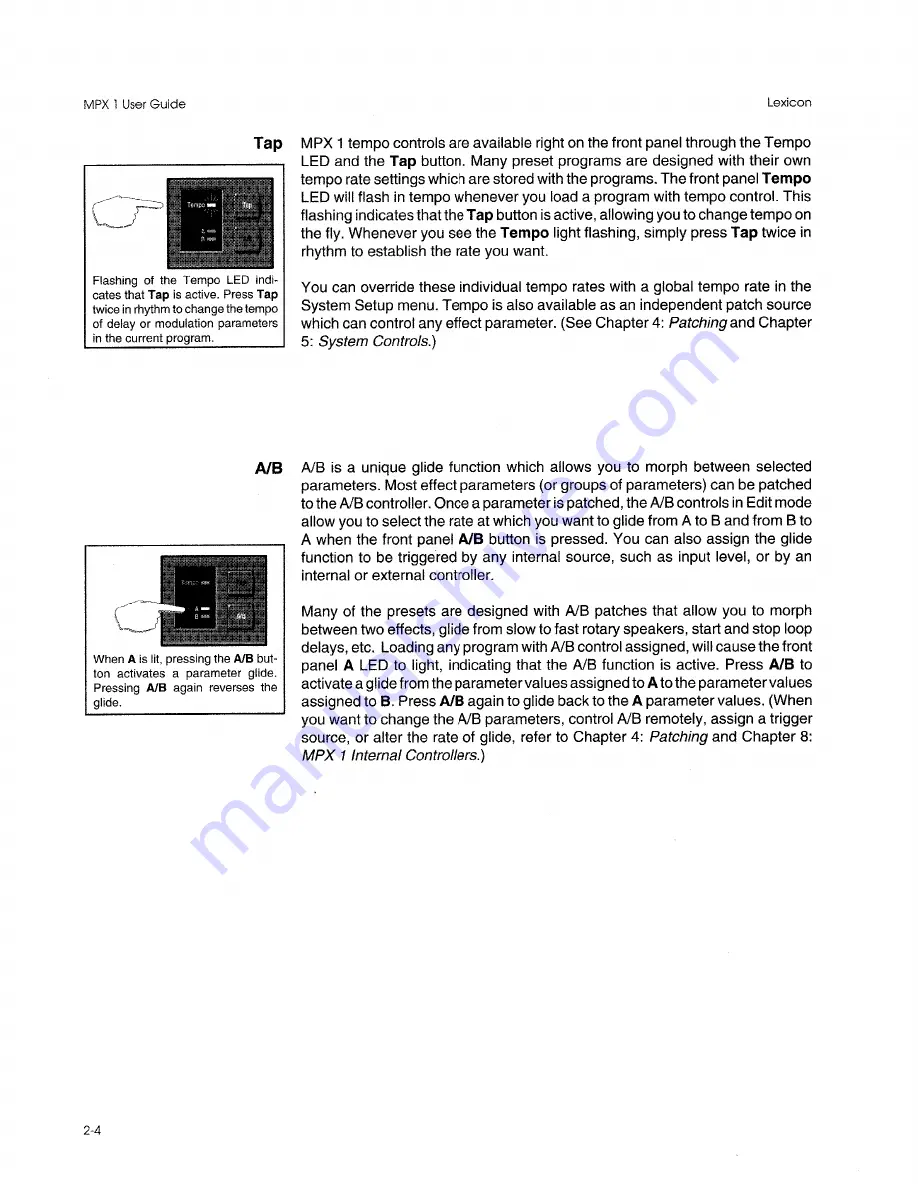 Lexicon MPX - ADDENDUM REV 1 Manual Download Page 22