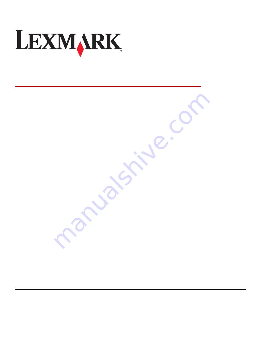 Lexmark 2500 Series User Manual Download Page 1