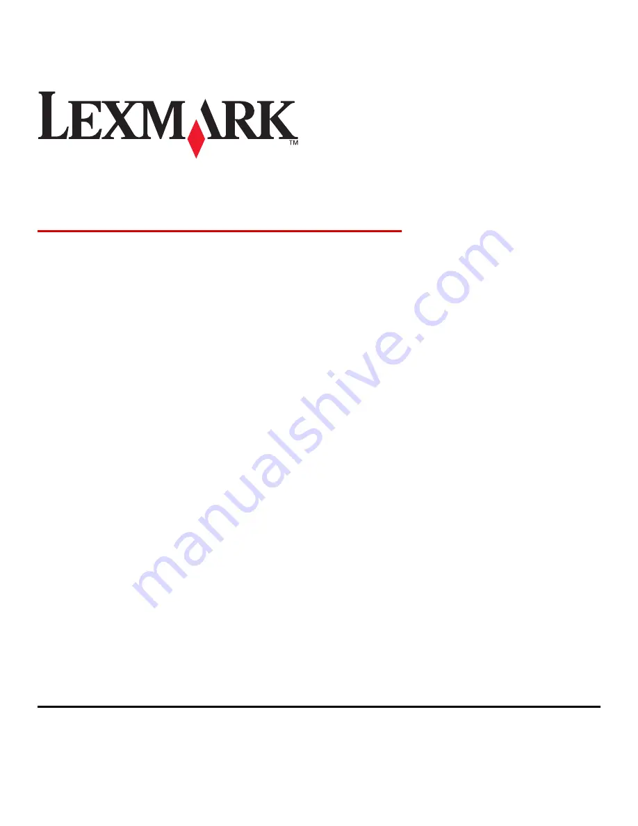 Lexmark X860de Скачать руководство пользователя страница 1