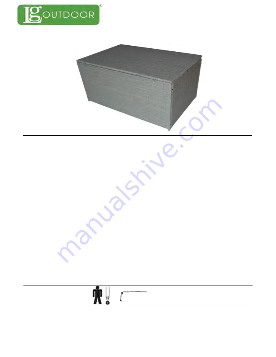 LG OUTDOOR Marseille Storage Box Manual Download Page 1