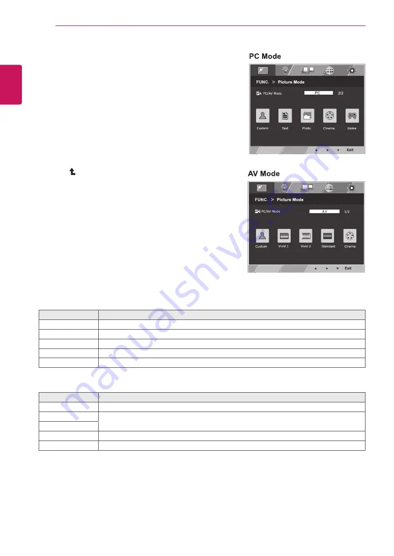 LG 23EA53VB Owner'S Manual Download Page 18