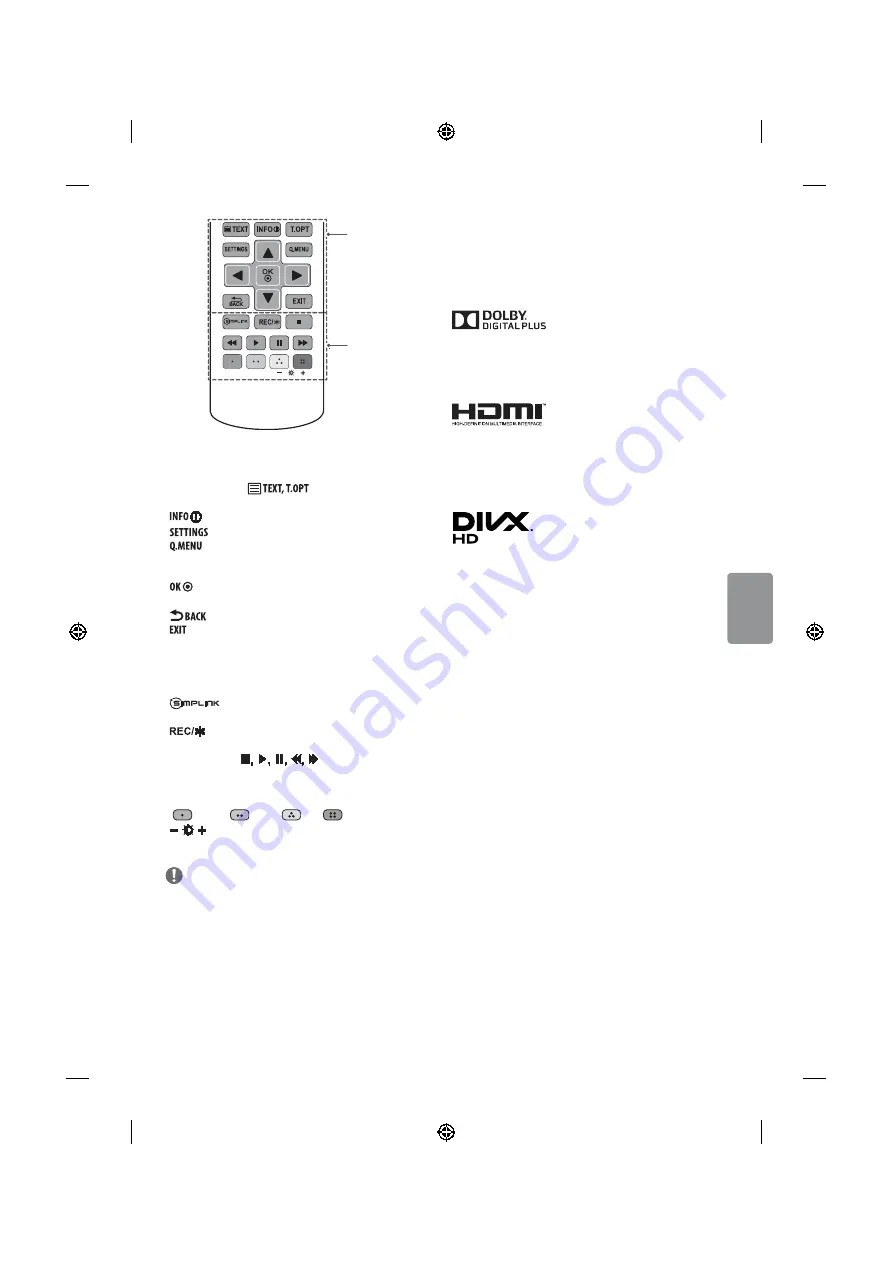 LG 24LF450B.AEE Owner'S Manual Download Page 85