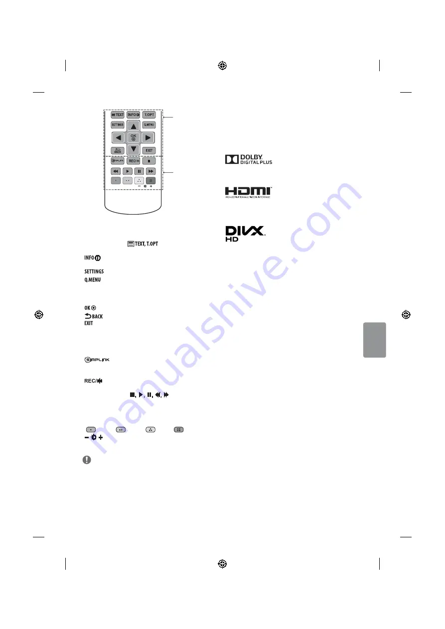 LG 24LF450B.AEE Owner'S Manual Download Page 283