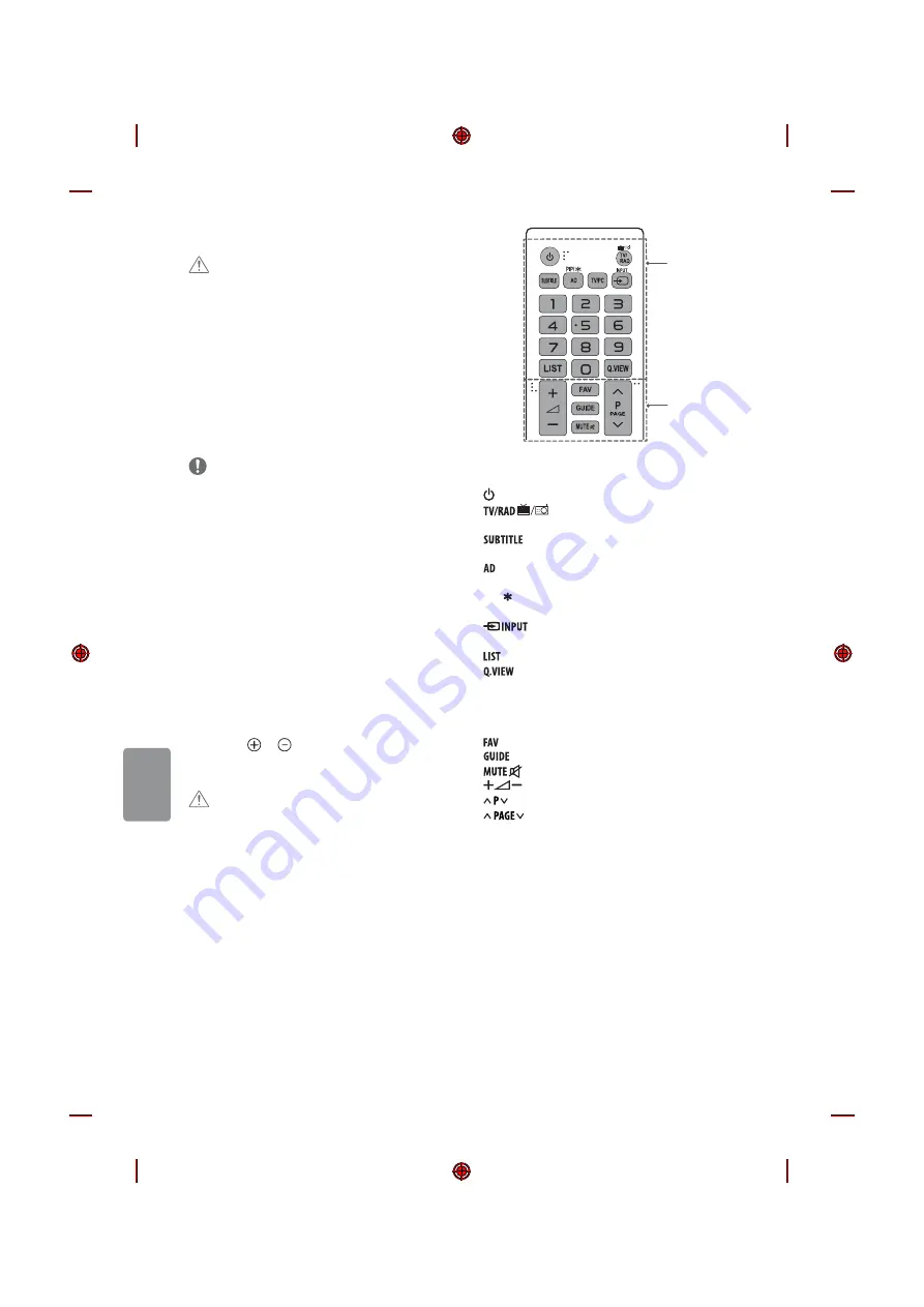 LG 28LF45OU Owner'S Manual Download Page 122