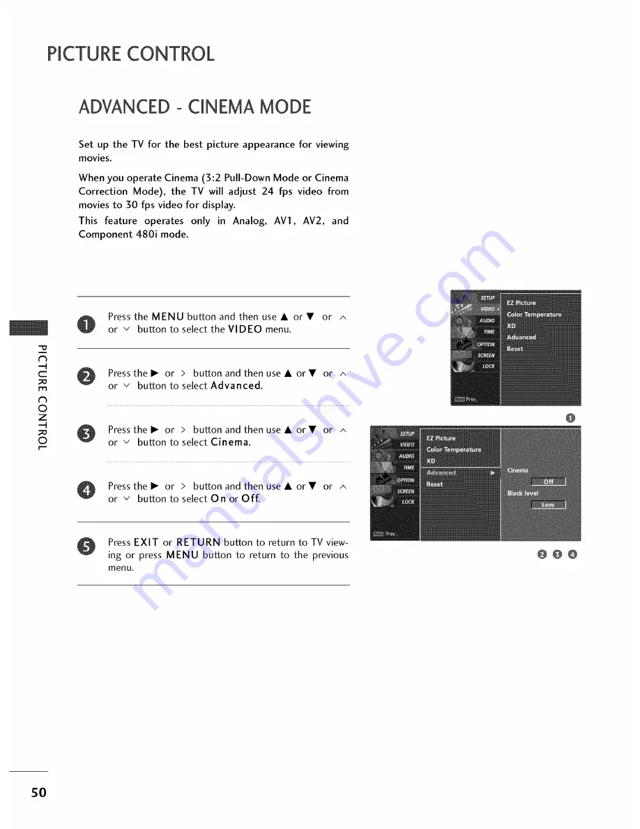 LG 32LX50C Owner'S Manual Download Page 52