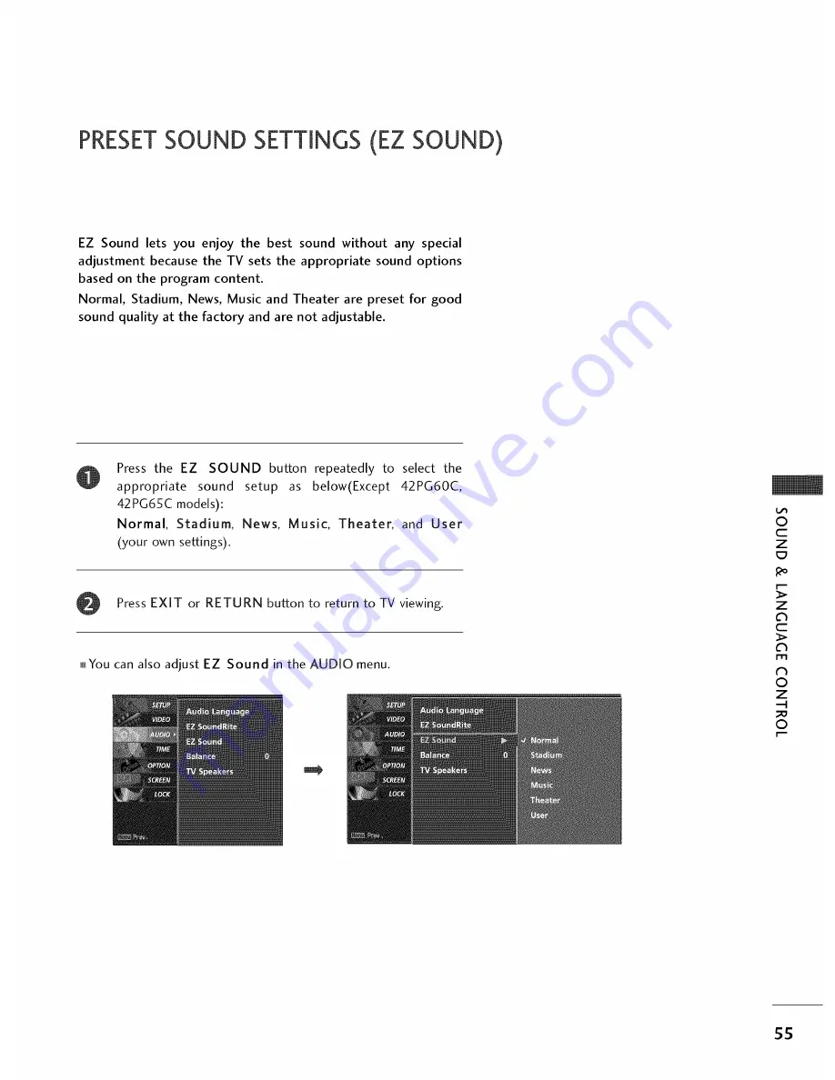 LG 32LX50C Owner'S Manual Download Page 57