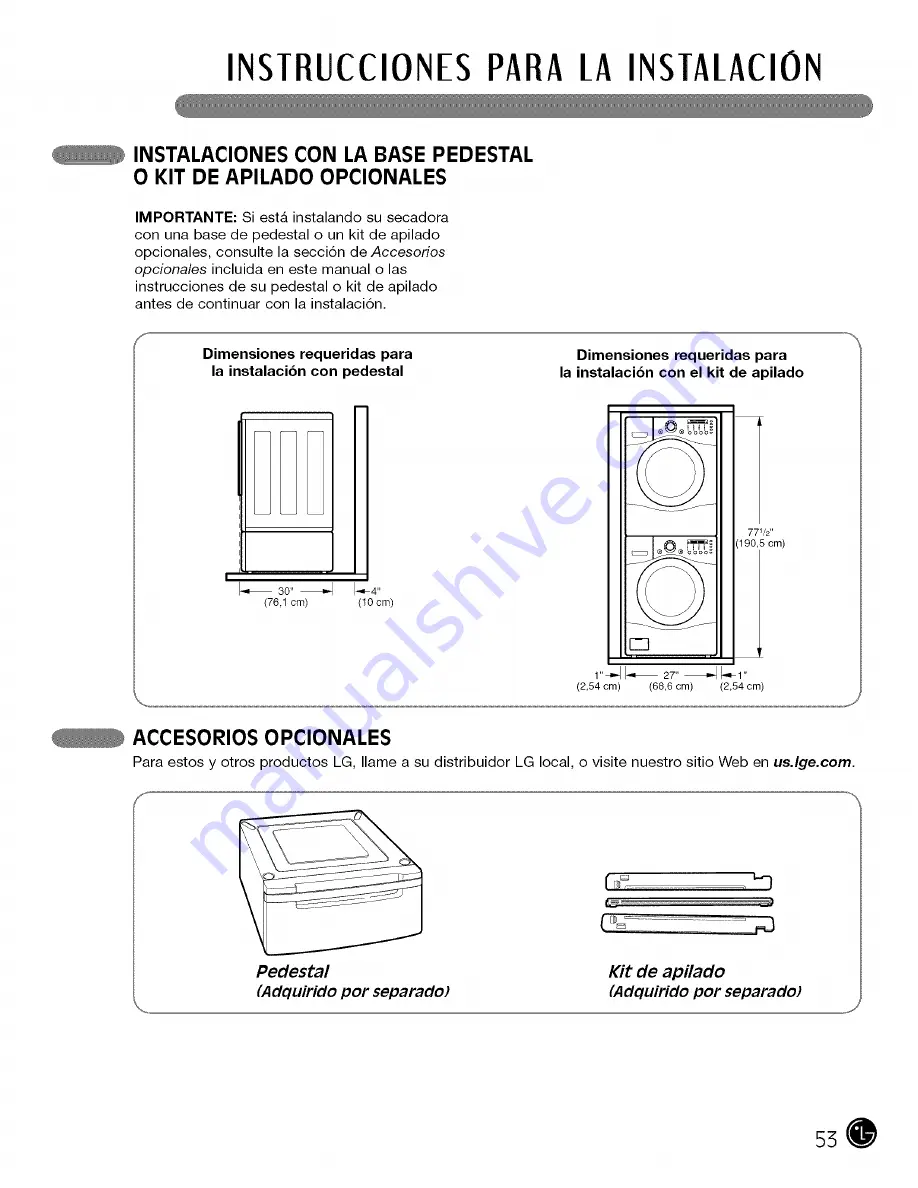 LG 3828EL3010F User'S Manual & Installation Instructions Download Page 53