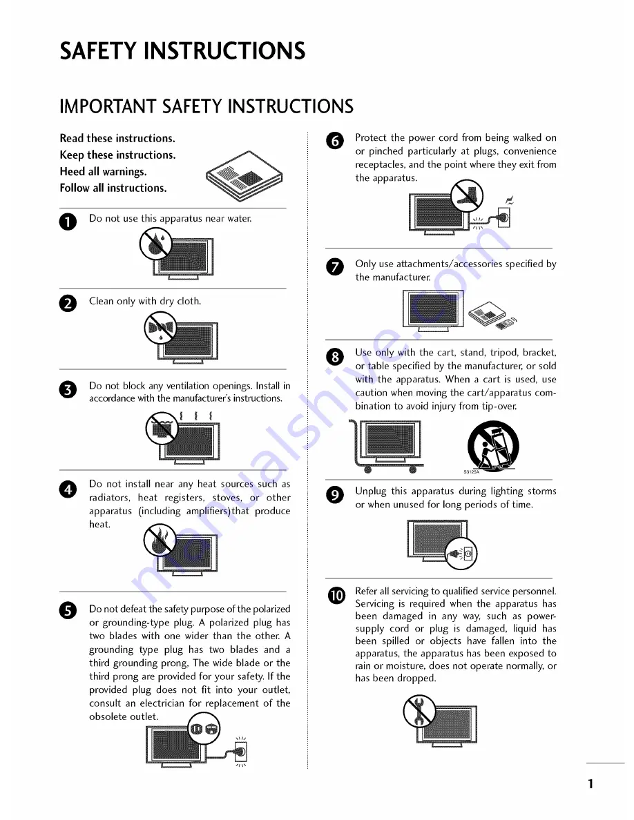 LG 42PC5DC Owner'S Manual Download Page 3