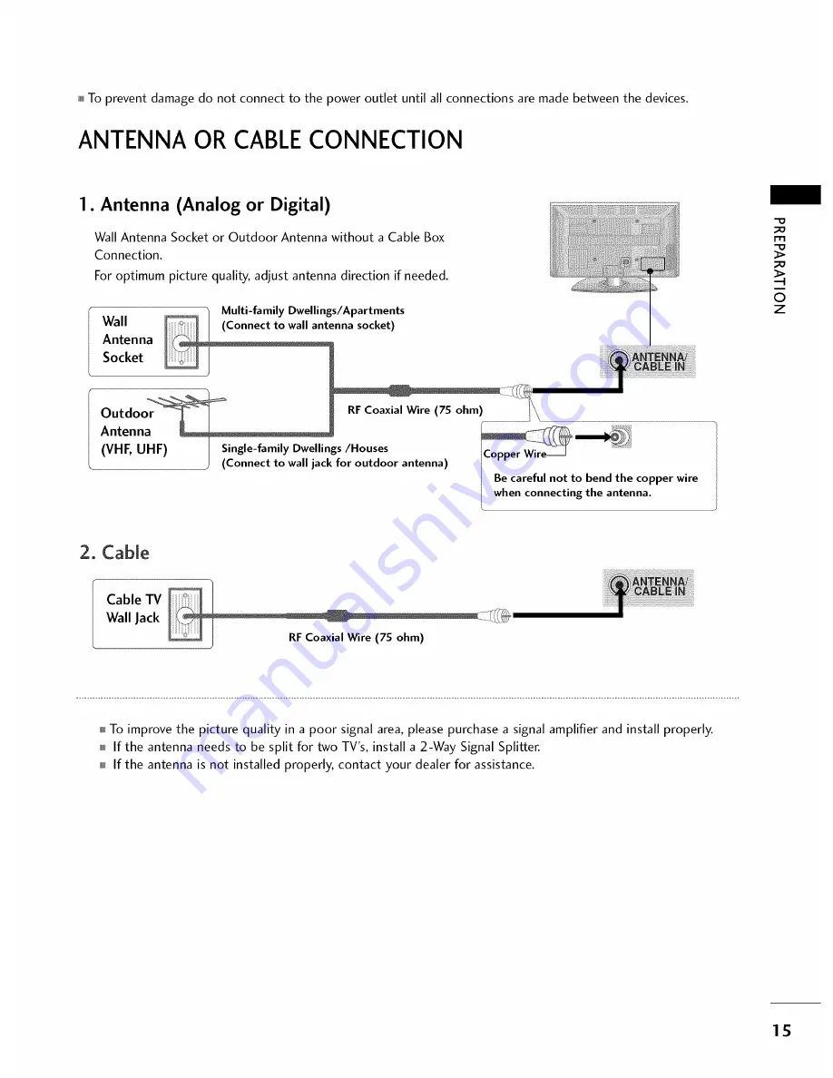 LG 42PC5DC Owner'S Manual Download Page 17