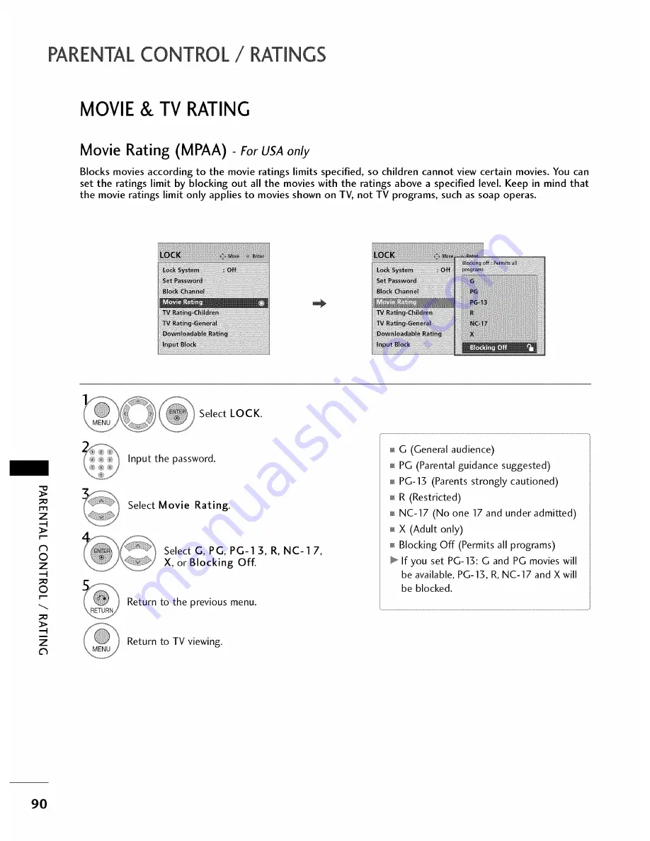 LG 42PC5DC Owner'S Manual Download Page 92