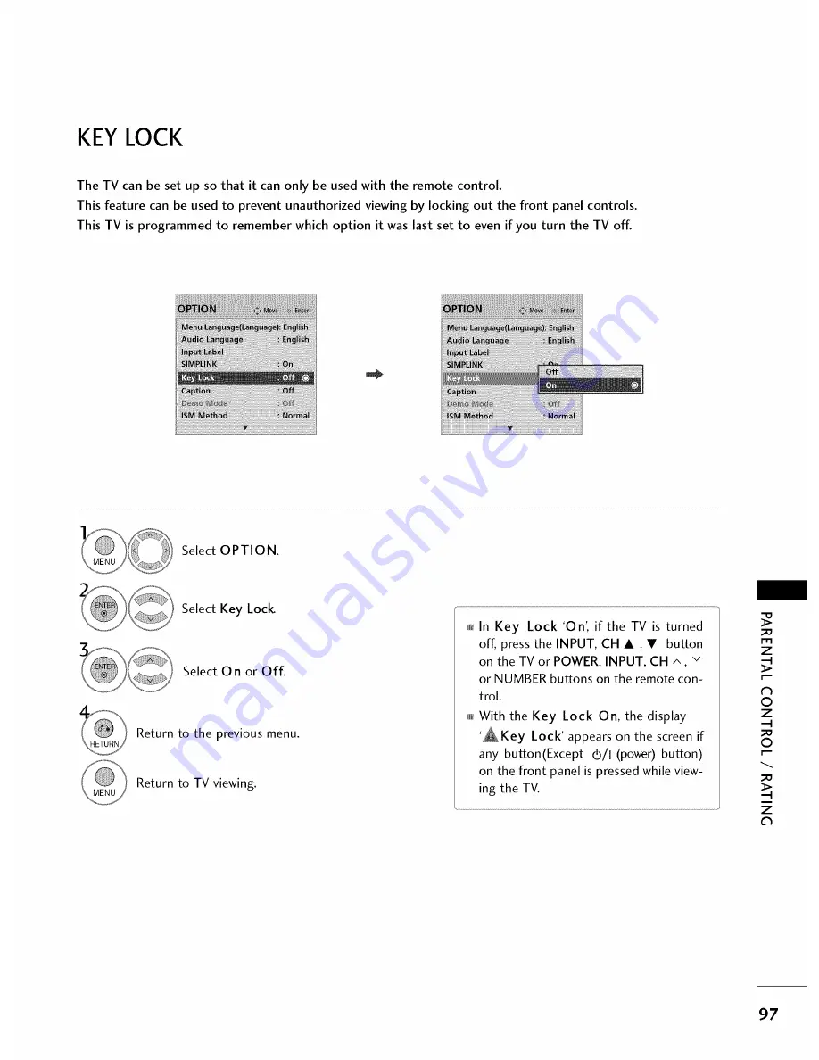 LG 42PC5DC Owner'S Manual Download Page 99