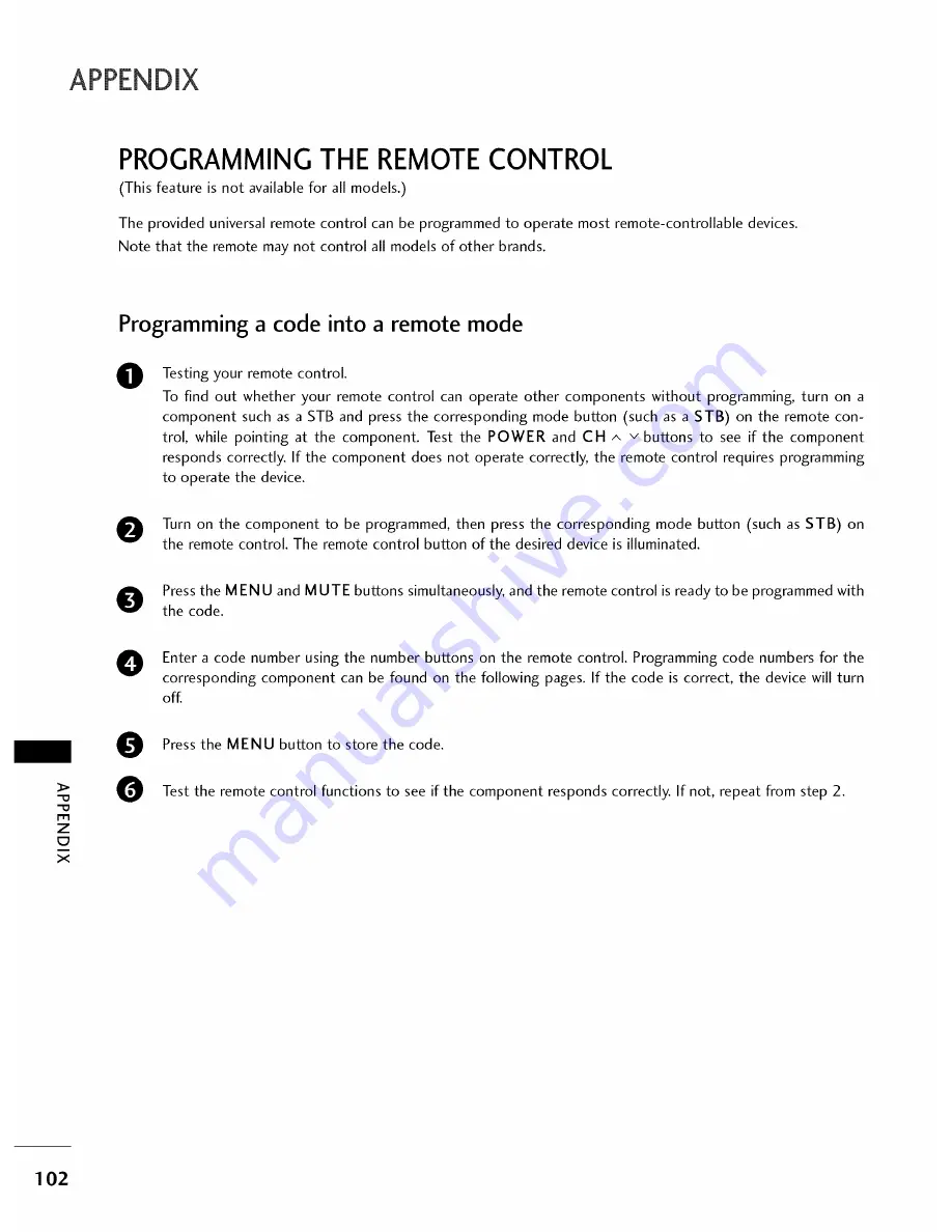 LG 42PC5DC Owner'S Manual Download Page 104