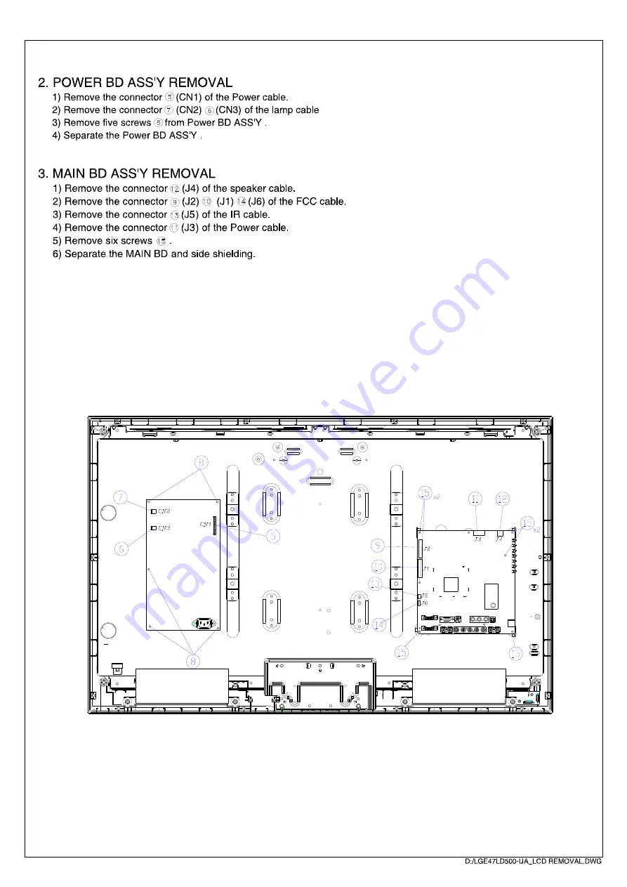 LG 47LD500 Service Manual Download Page 129