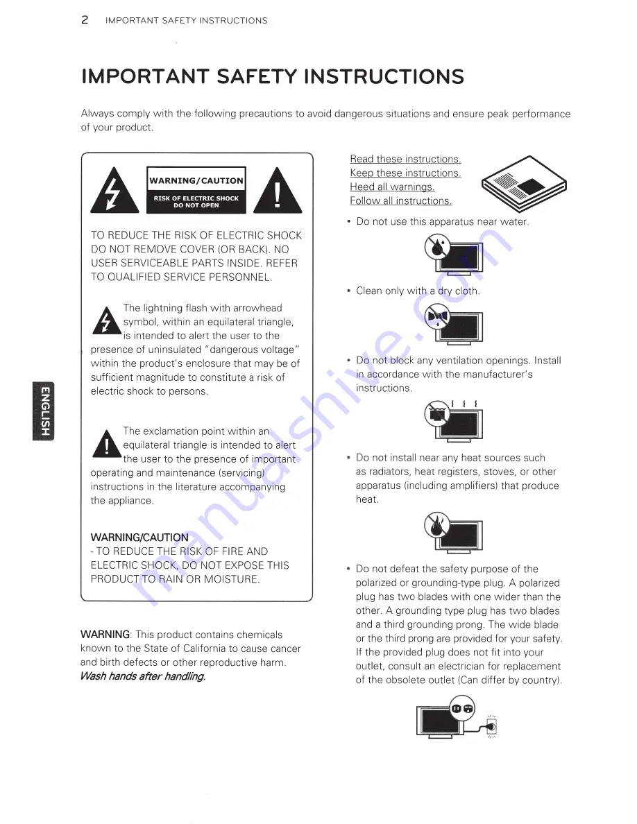 LG 47LS4500 Owner'S Manual Download Page 2