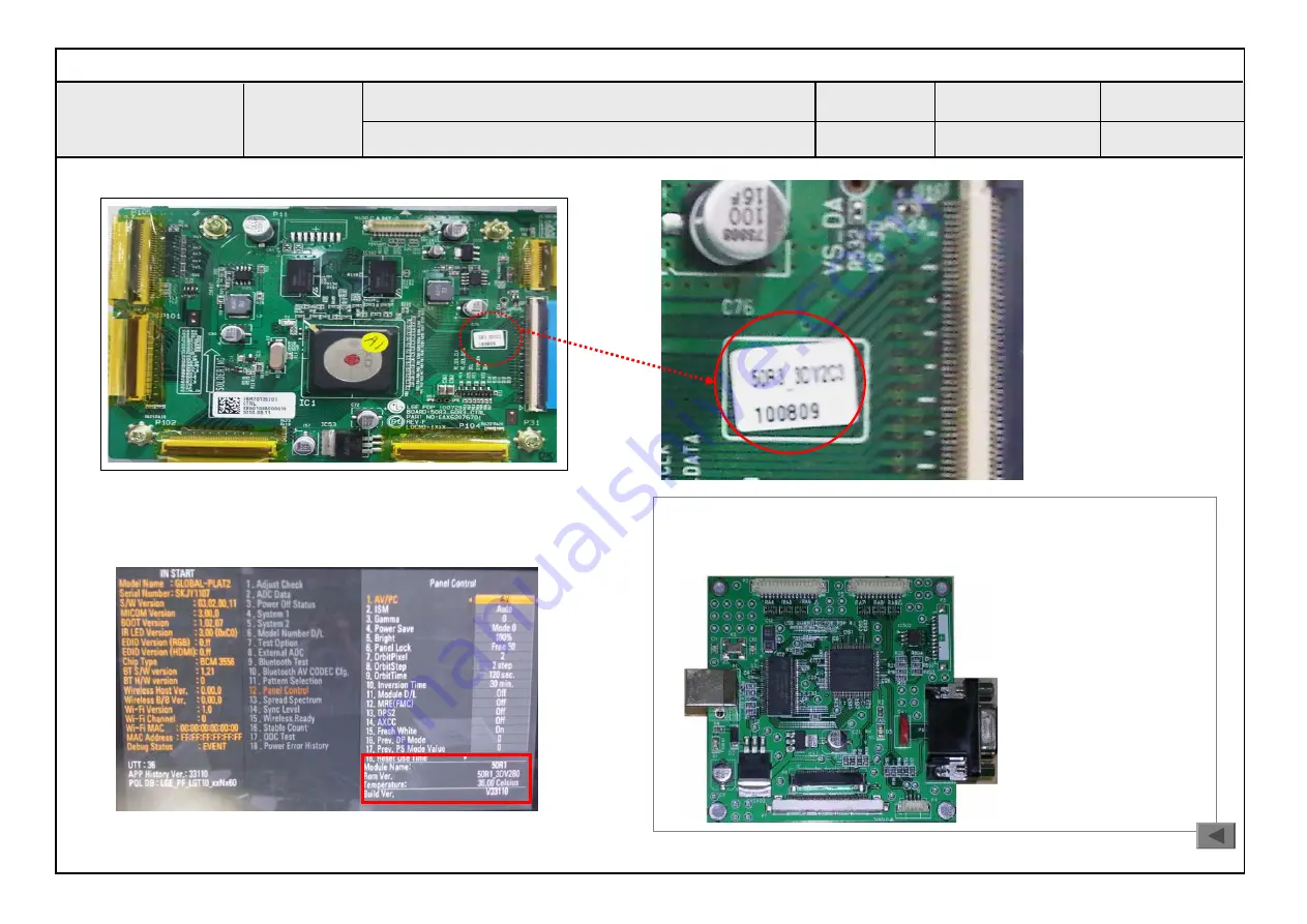 LG 50PT350 Series Service Manual Download Page 61