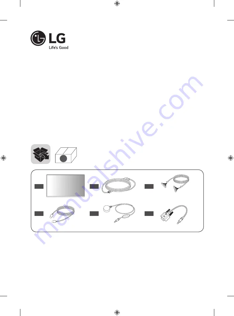 LG 55EF5C-M2V Easy Setup Manual Download Page 1