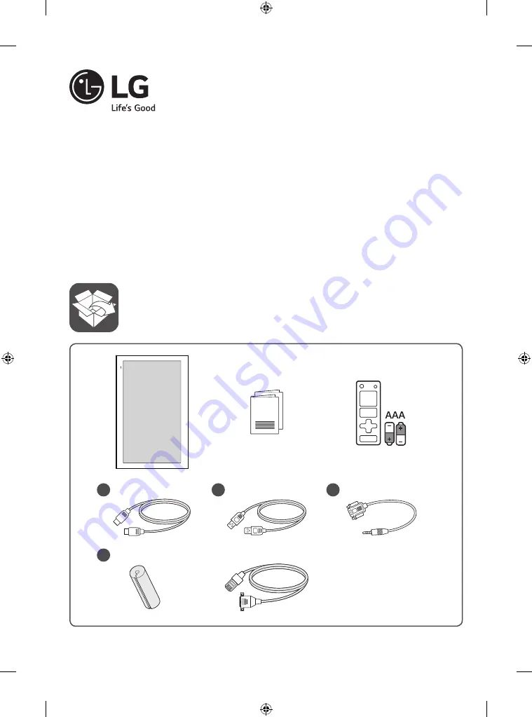 LG 86XE3FS Installation Manual Download Page 1