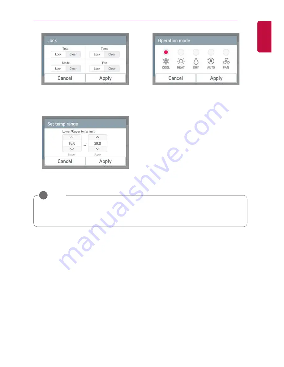 LG AC Ez Touch User Manual Download Page 21