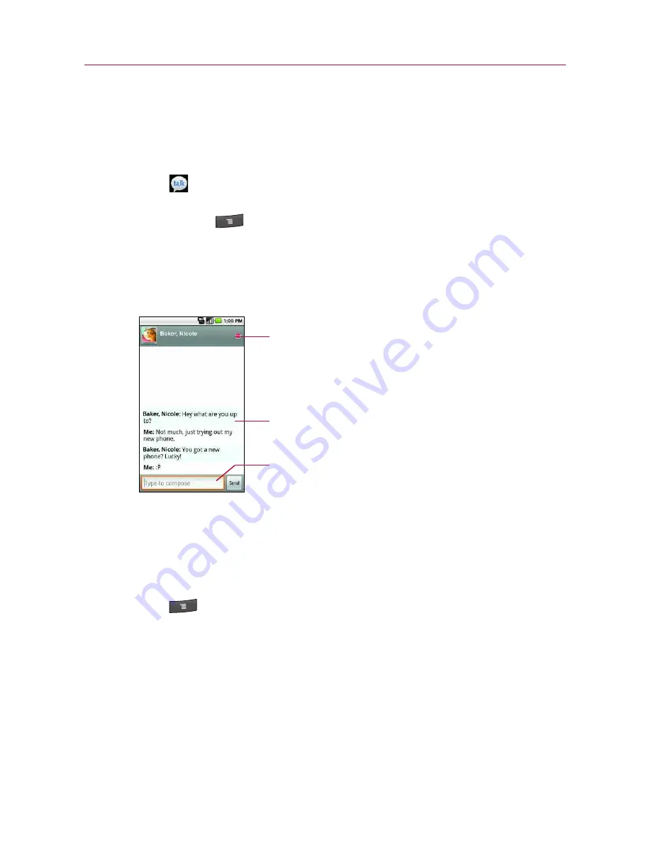 LG Ally User Manual Download Page 136