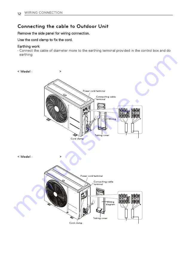 LG ATUQ18GTLA2 Installation Manual Download Page 12