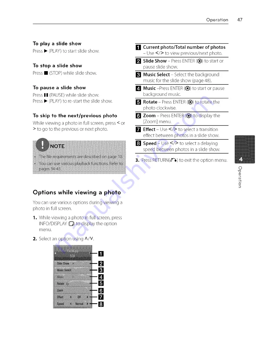 LG BX580 Owner'S Manual Download Page 46