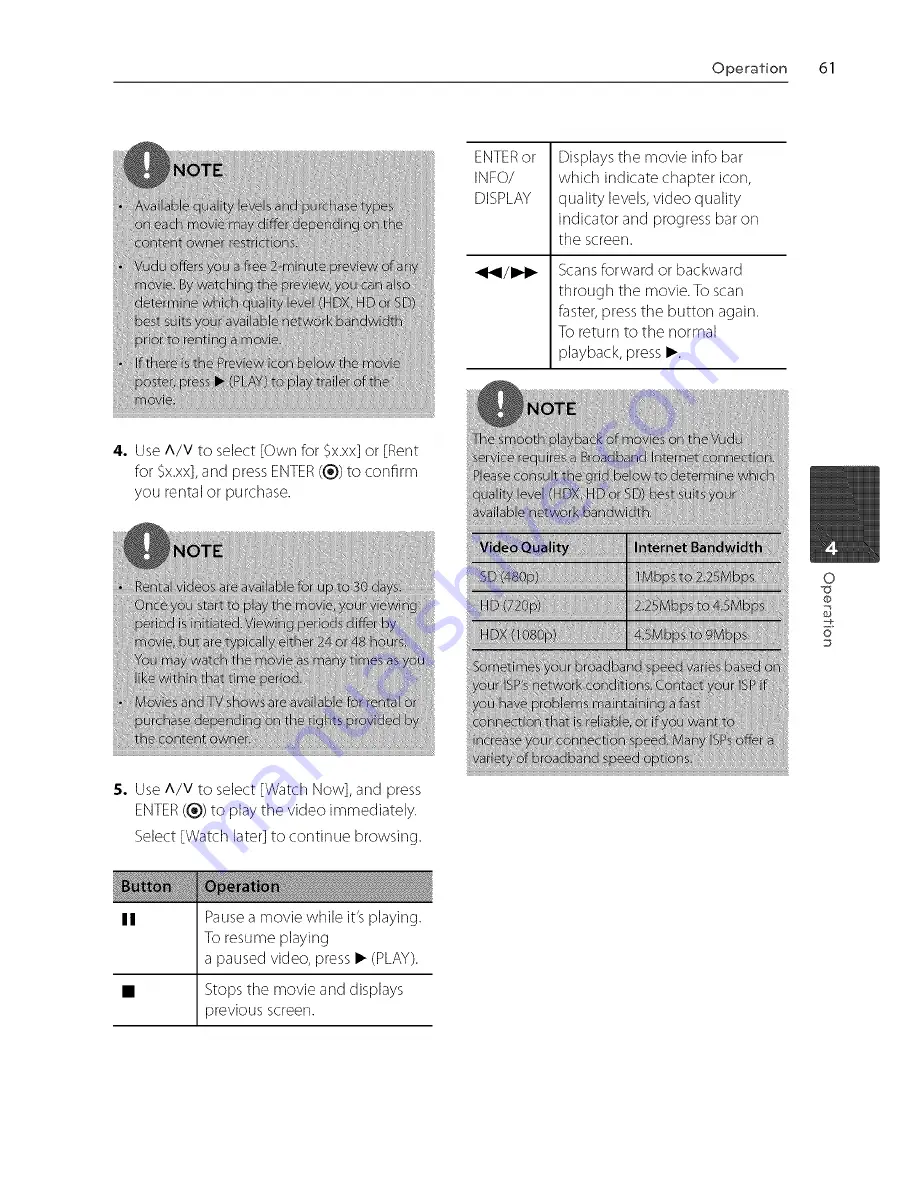 LG BX580 Owner'S Manual Download Page 60