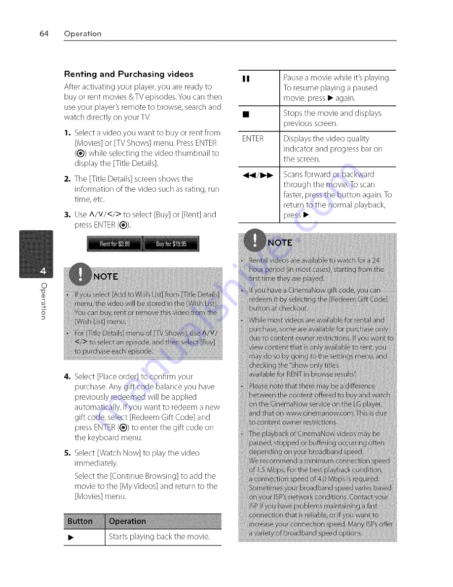 LG BX580 Owner'S Manual Download Page 63