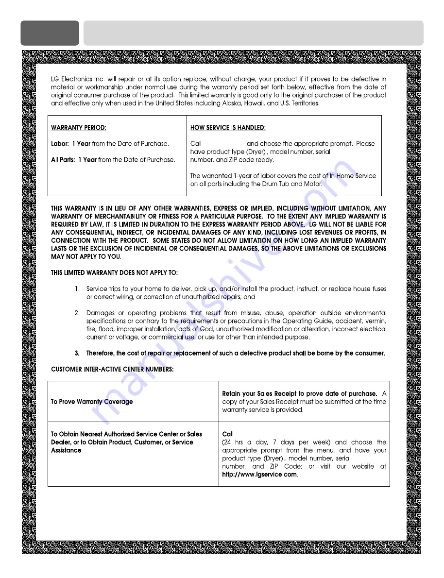 LG D5932W Owner'S Manual Download Page 31