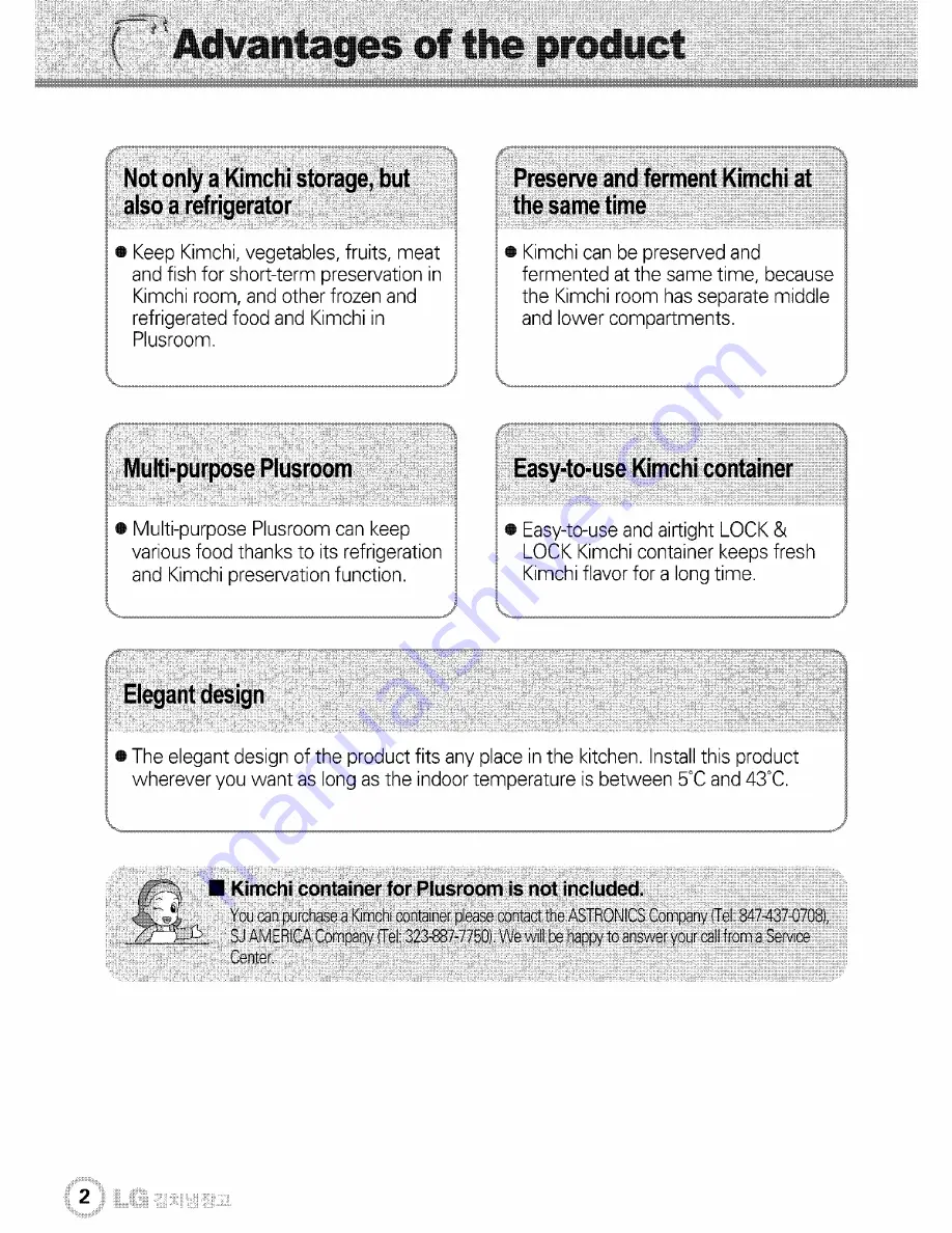 LG Dios GR-J303UG Series User Manual Download Page 2