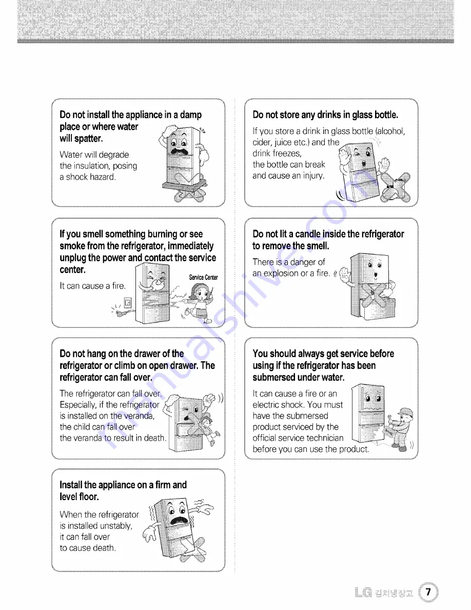 LG Dios GR-J303UG Series User Manual Download Page 7