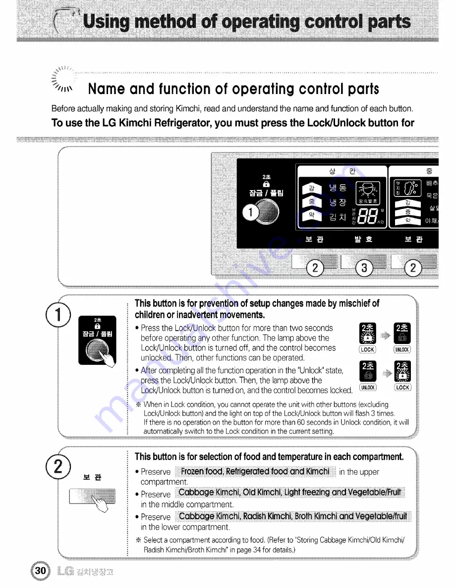 LG Dios GR-J303UG Series User Manual Download Page 30