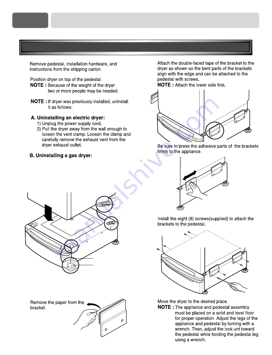 LG DLE0442S Owner'S Manual Download Page 13