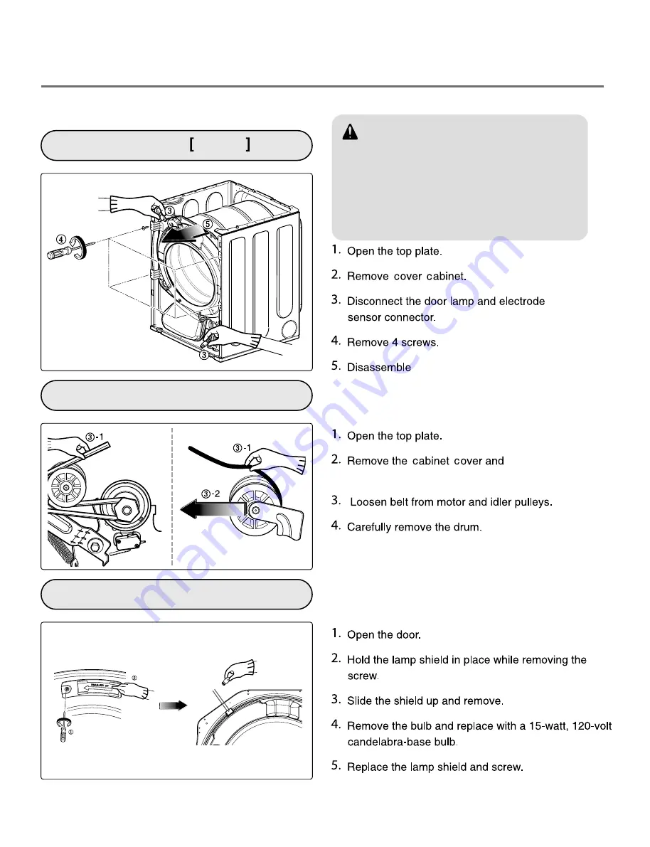 LG DLE3600 Series Service Manual Download Page 53