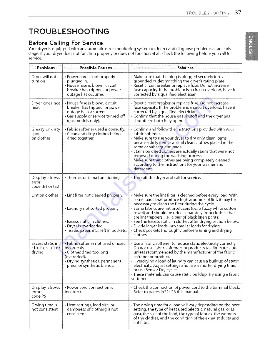 LG DLEX5680V Owner'S Manual Download Page 37