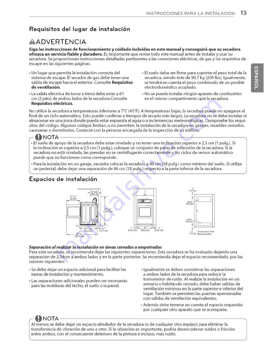 LG DLEX5680V Owner'S Manual Download Page 55