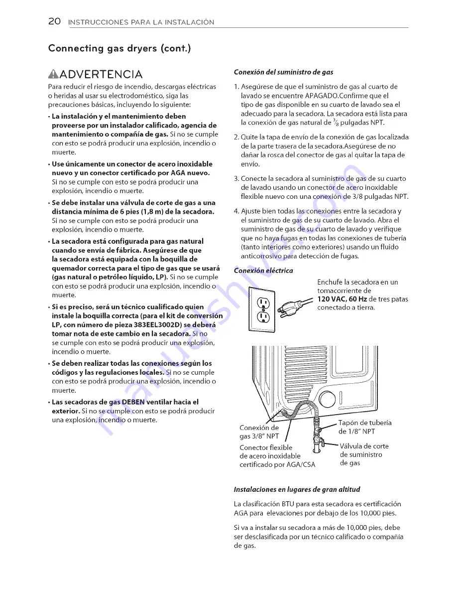 LG DLEX5680V Owner'S Manual Download Page 62