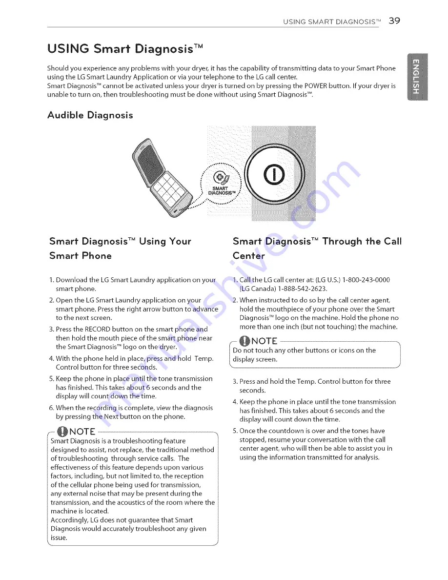 LG DLEY1701V Owner'S Manual Download Page 39