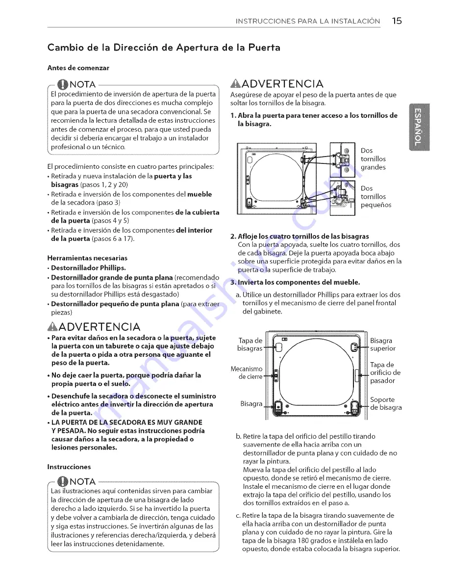 LG DLEY1701VE Owner'S Manual Download Page 69